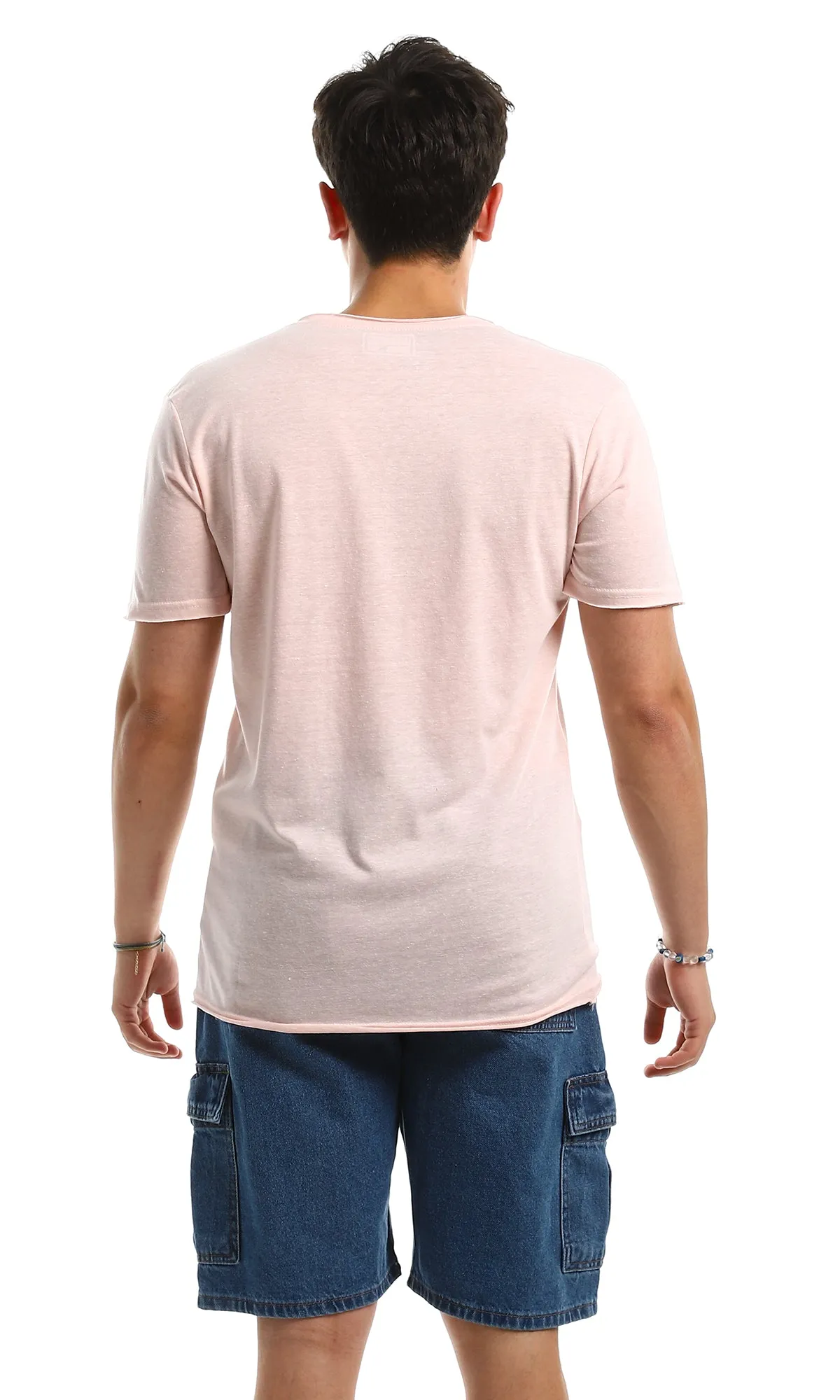 97919 Crew Neck Heather Rose Lightweight Tee