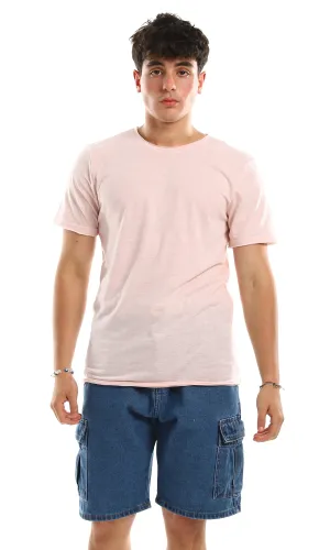 97919 Crew Neck Heather Rose Lightweight Tee