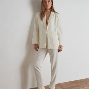 ALIZEE OVERSIZED CREAM BLAZER