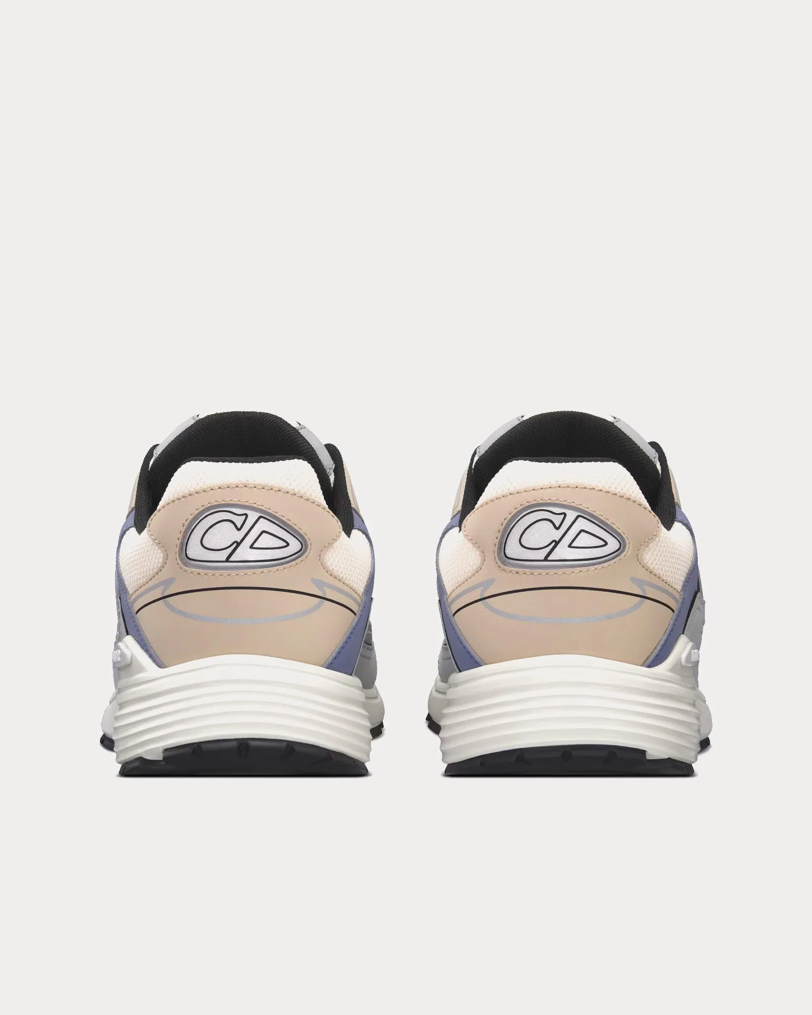 B30 Cream Mesh and Beige, Blue and Gray Technical Fabric Low Top Sneakers