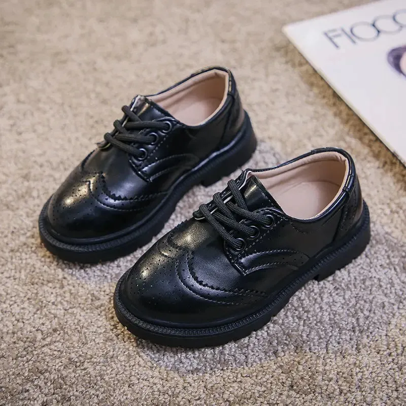 Boys' Lace-up Oxford PU Leather Shoes
