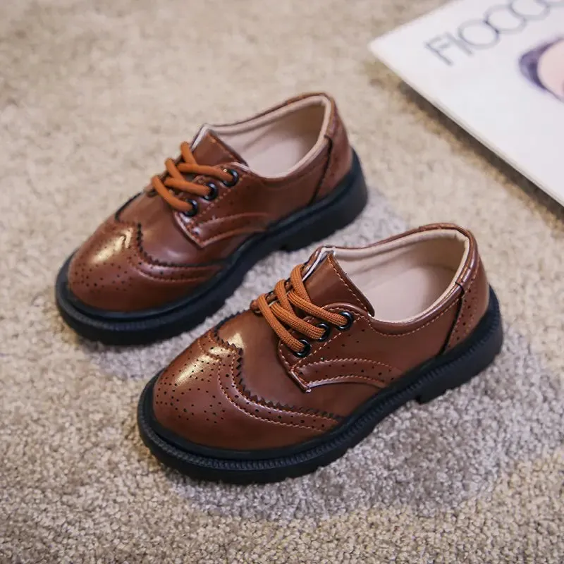 Boys' Lace-up Oxford PU Leather Shoes