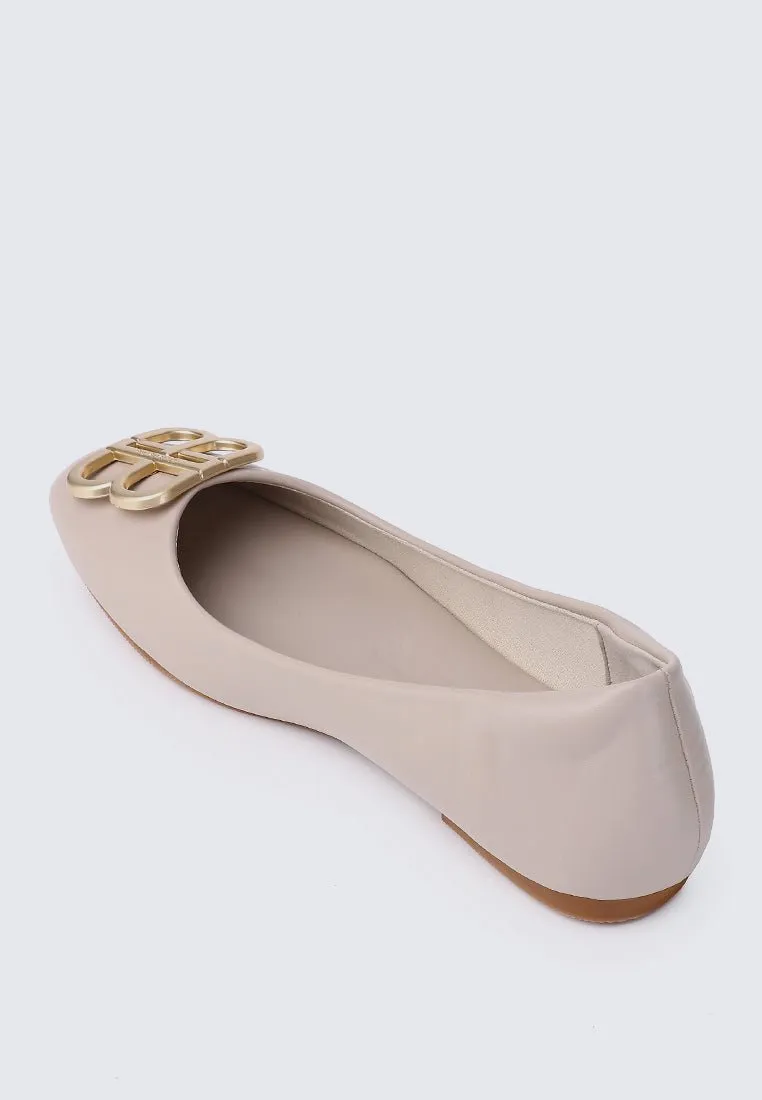 Brenda Comfy Ballerina In Taupe