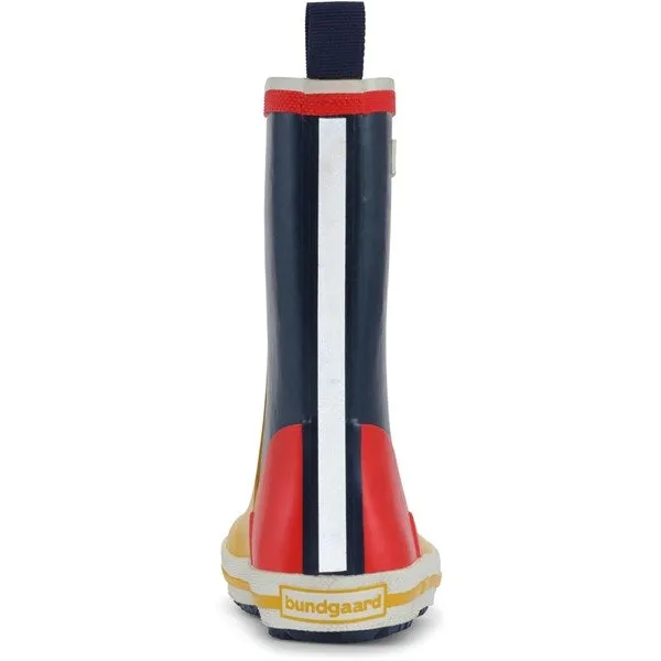 Bundgaard Charly High Rubber Boot Navy Multi Print