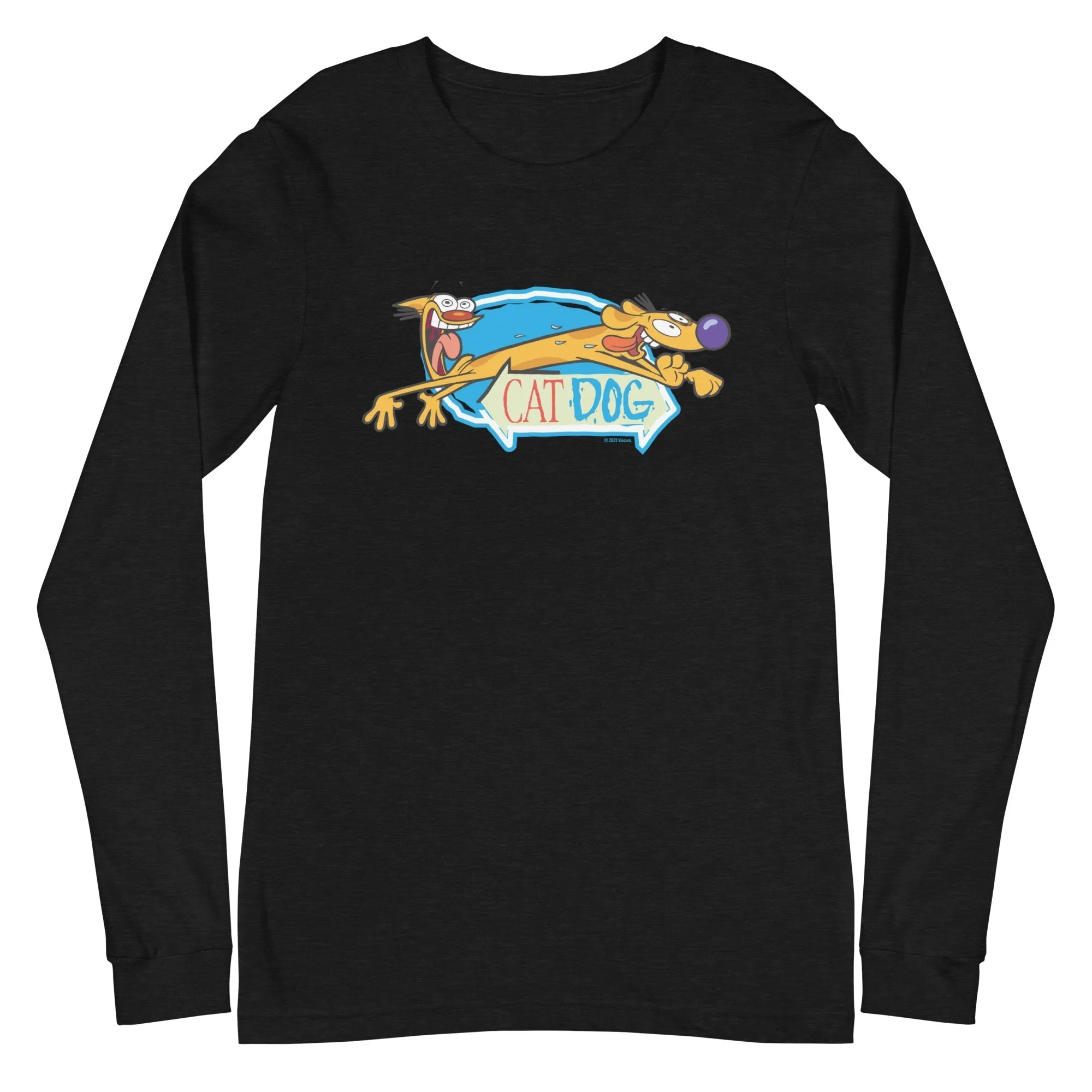 CatDog Crazy Eyes Adult Long Sleeve Shirt