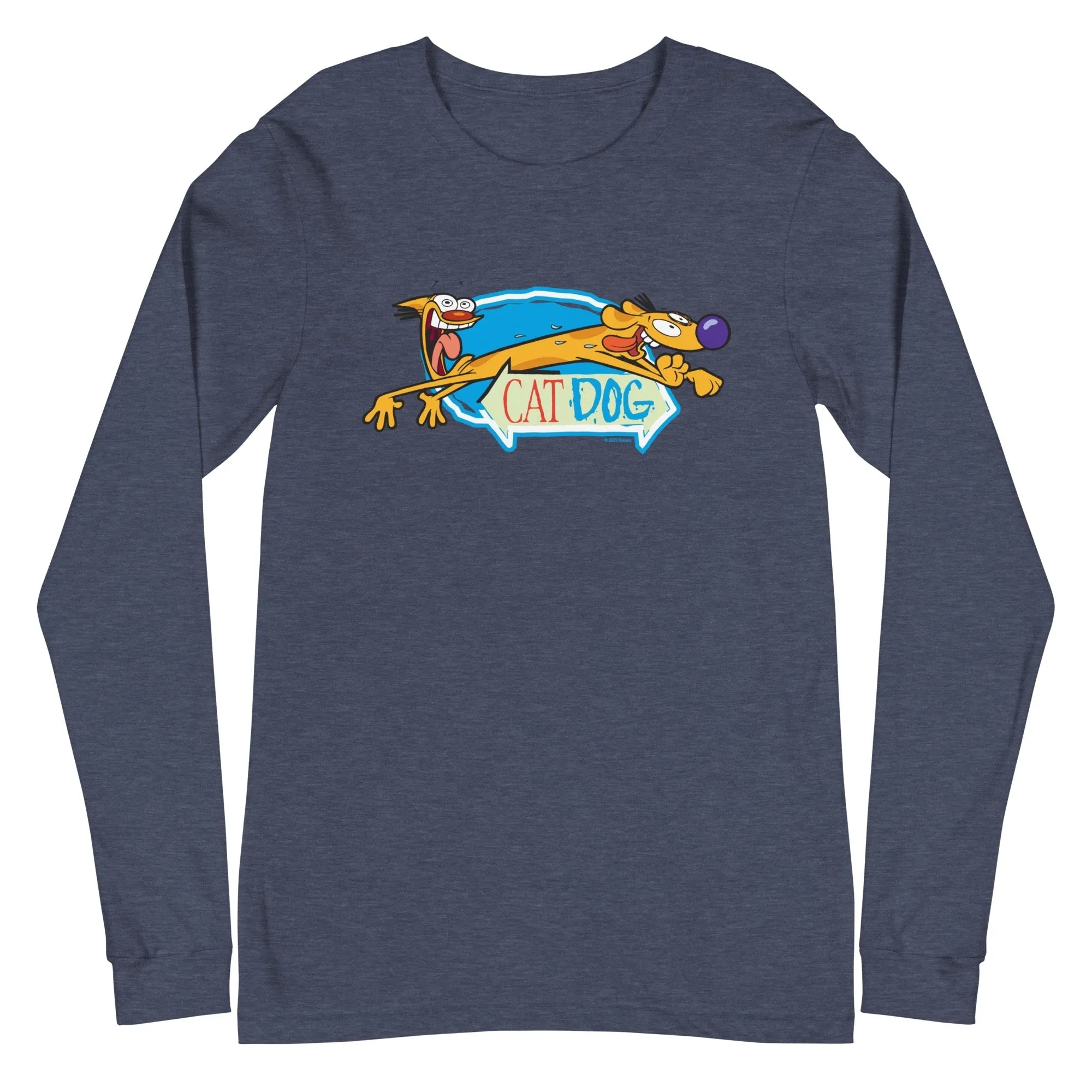 CatDog Crazy Eyes Adult Long Sleeve Shirt