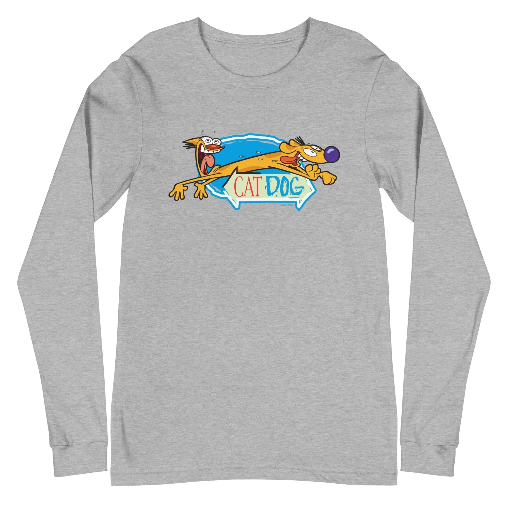 CatDog Crazy Eyes Adult Long Sleeve Shirt