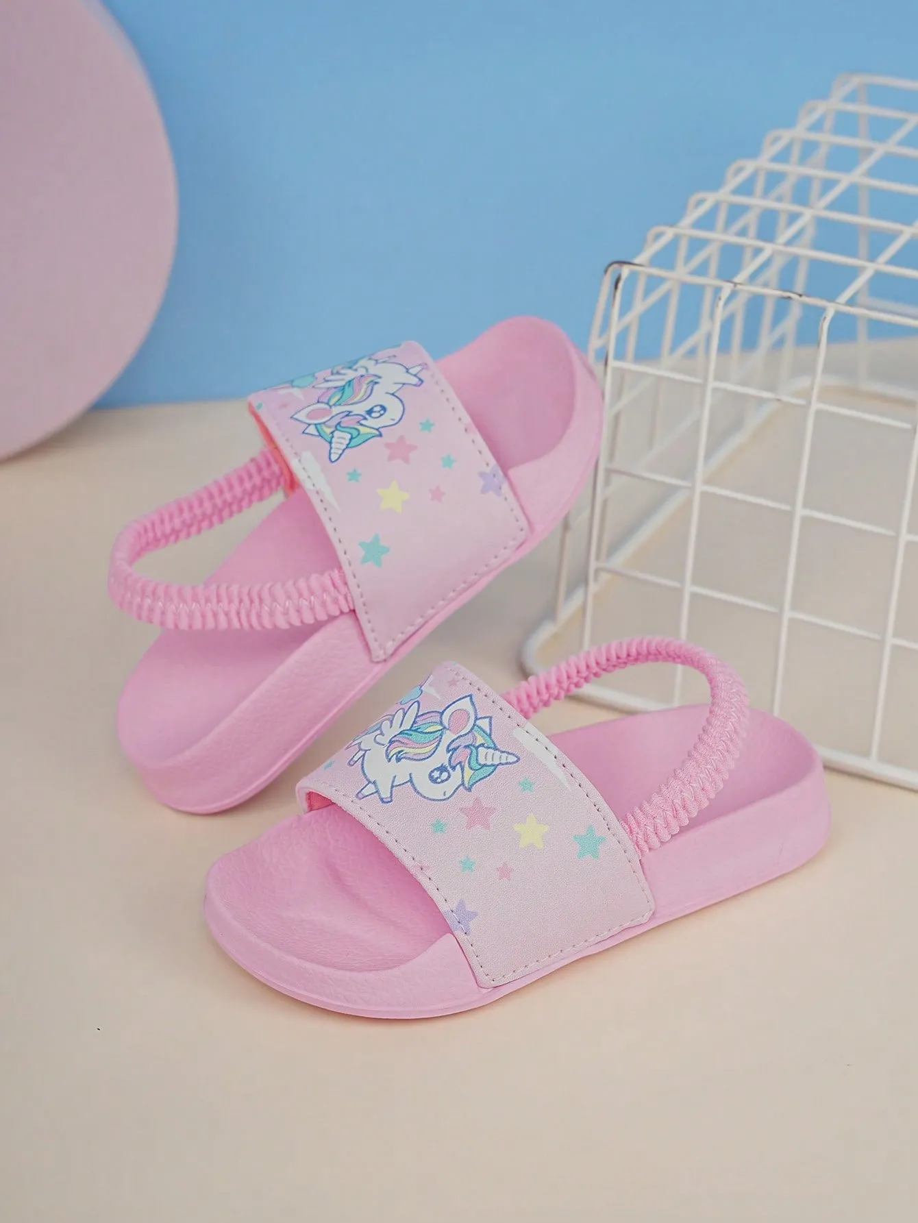 Children's Home Slippers, Fashionable, Comfortable, Breathable, Cartoon Pattern Outdoor Slippers