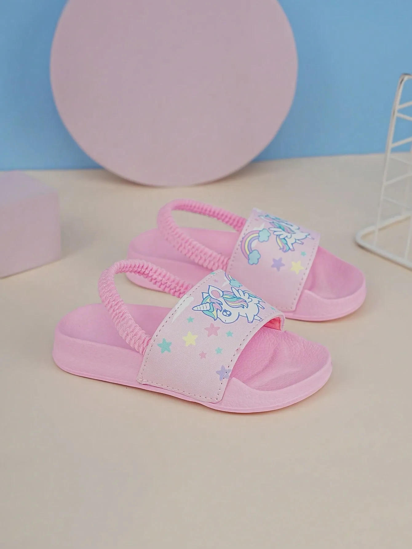 Children's Home Slippers, Fashionable, Comfortable, Breathable, Cartoon Pattern Outdoor Slippers