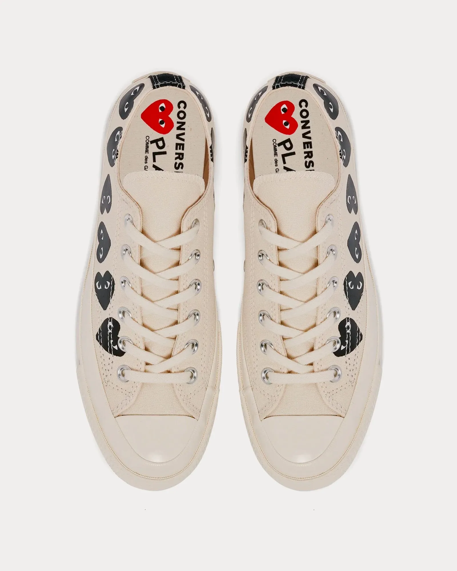Chuck Taylor All Star '70 Multi Heart Beige / Black Low Top Sneakers