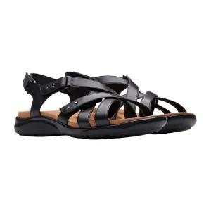 Clarks Womens Sandal Kitly Go Black Leather