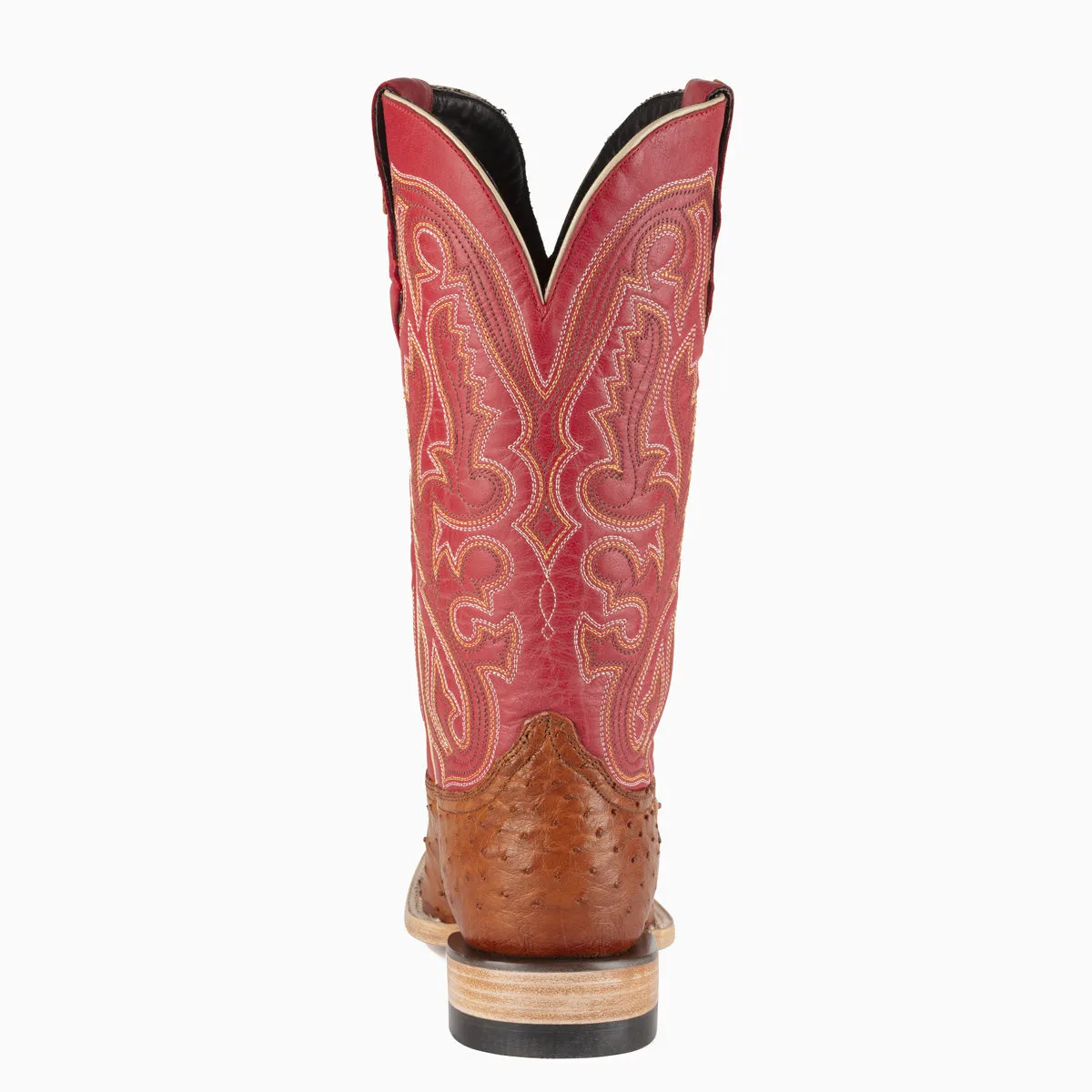 Cognac Mad Dog Full Quill Ostrich - Square