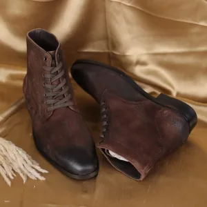 Combat Brown: Rugged Oil Pull-Up Leather Boots