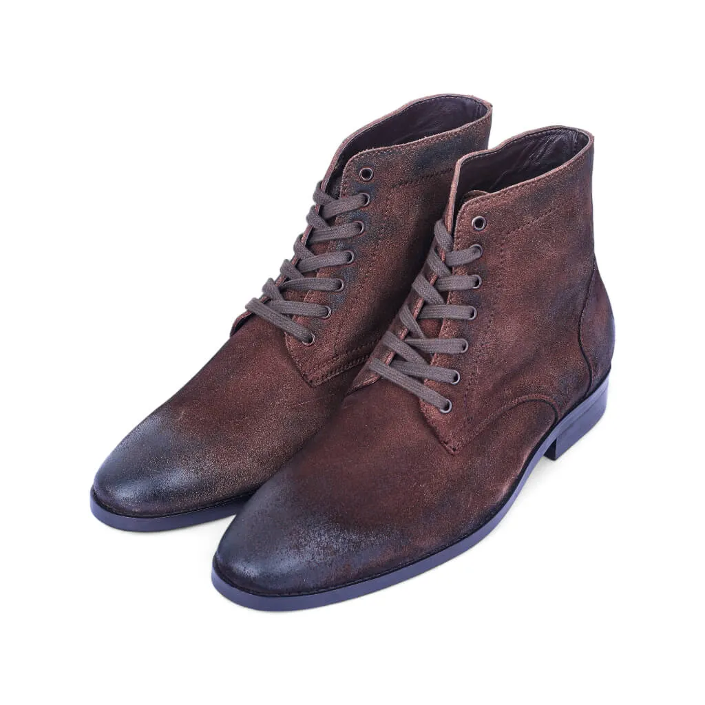 Combat Brown: Rugged Oil Pull-Up Leather Boots