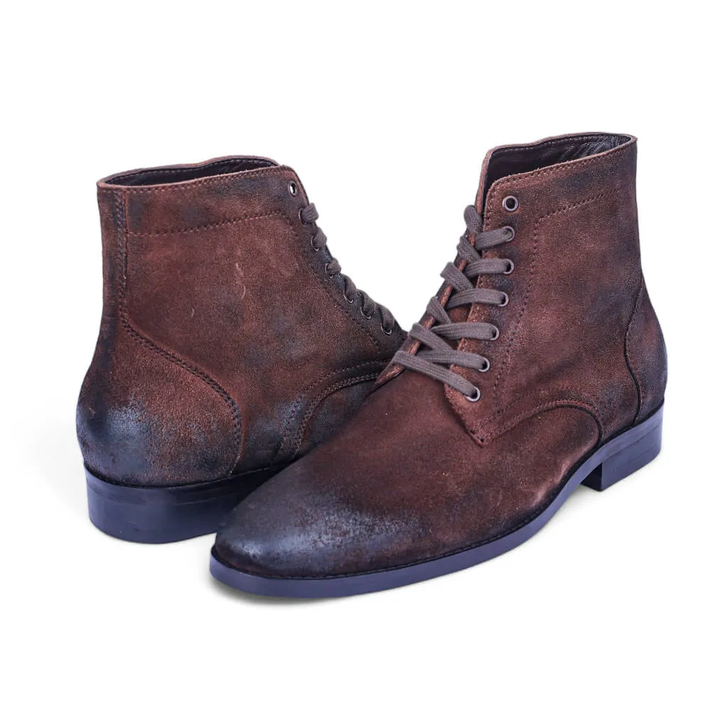 Combat Brown: Rugged Oil Pull-Up Leather Boots