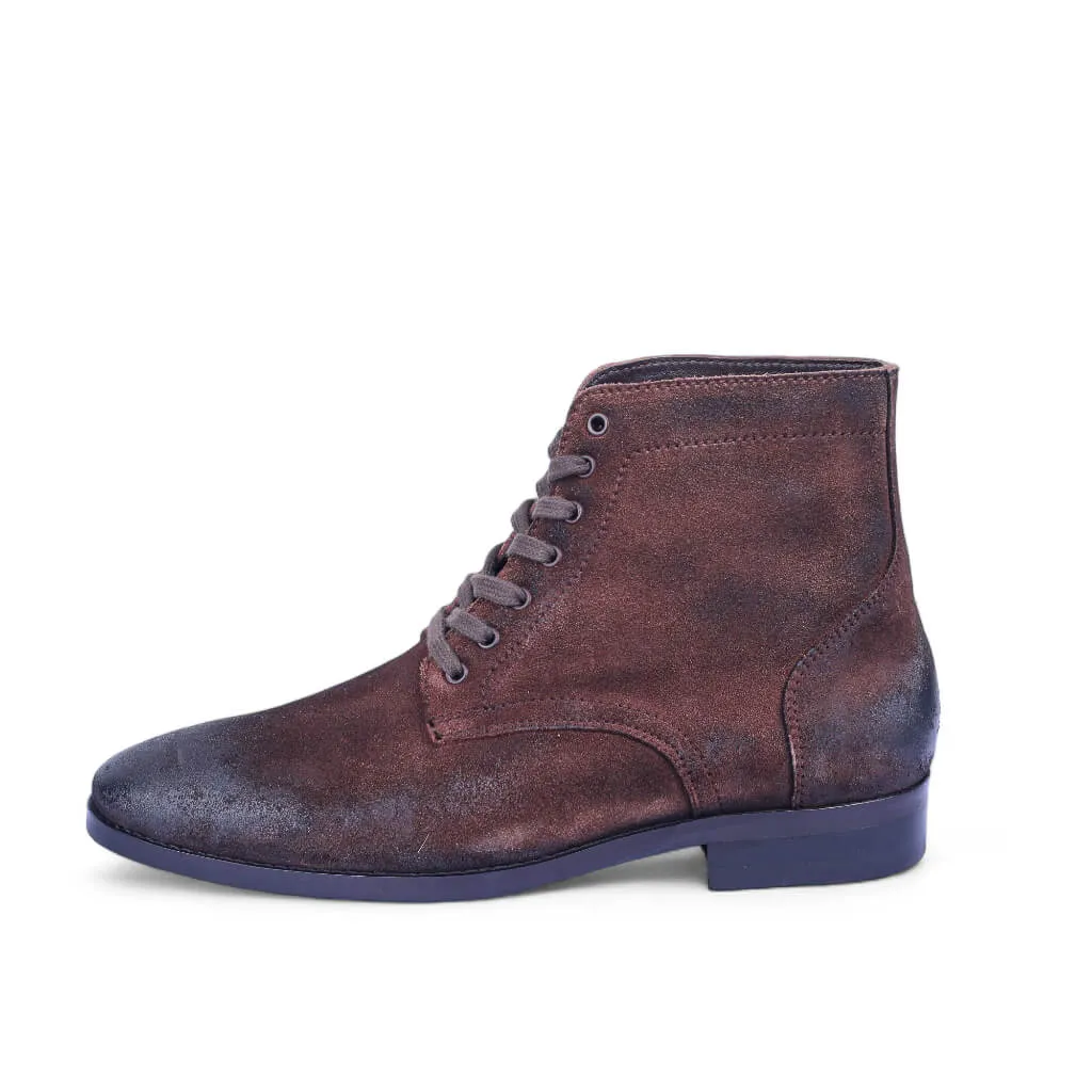 Combat Brown: Rugged Oil Pull-Up Leather Boots