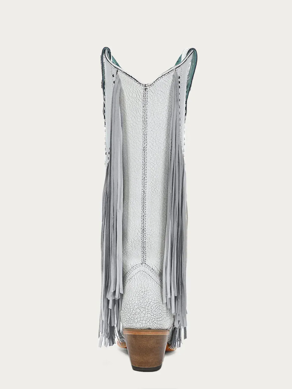 Corral Women's Patriotic White Fringe Western Boot