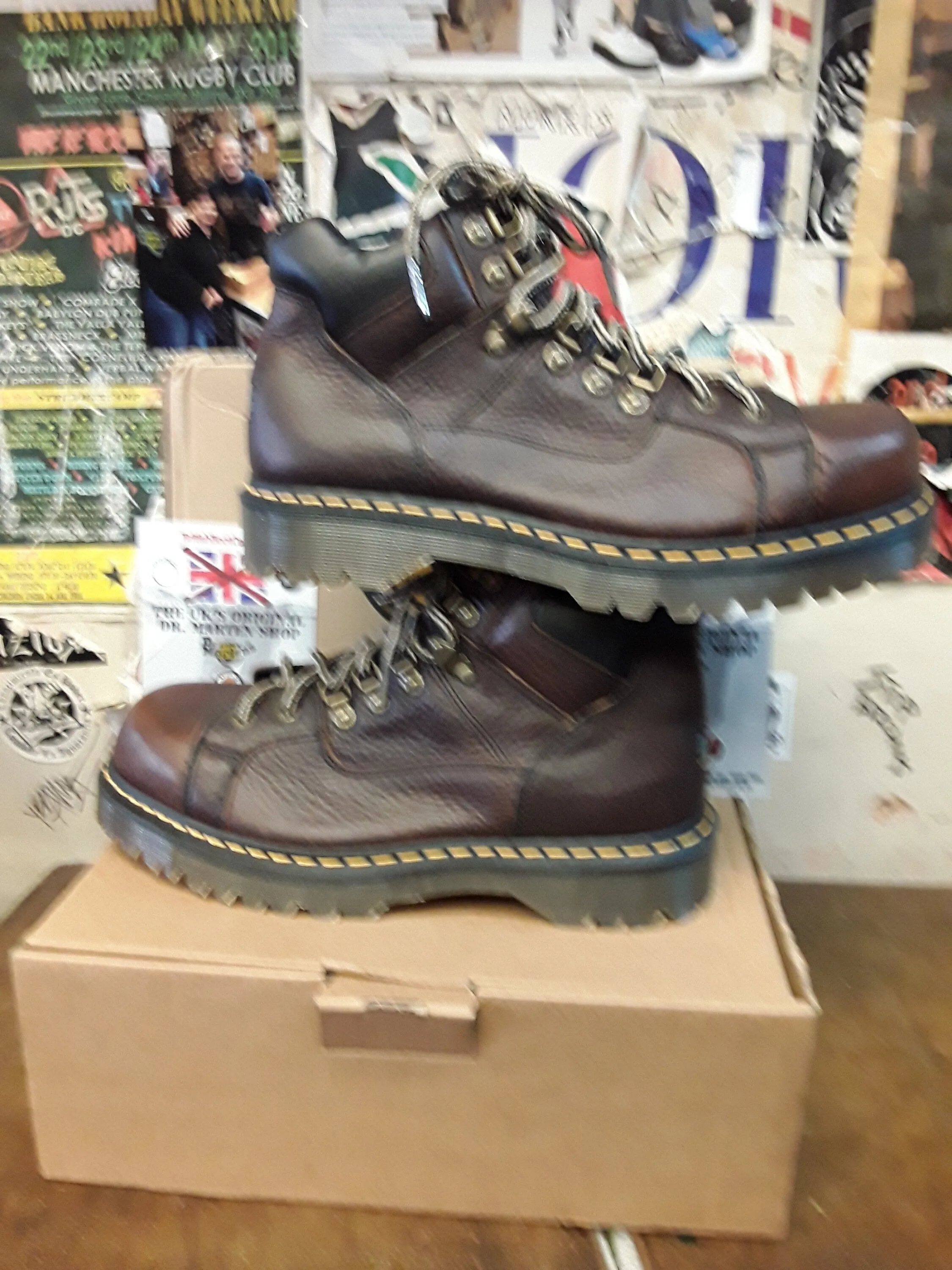 Dr Martens 9728 Bark Grizzly Hiking Boot Made in England Size 11