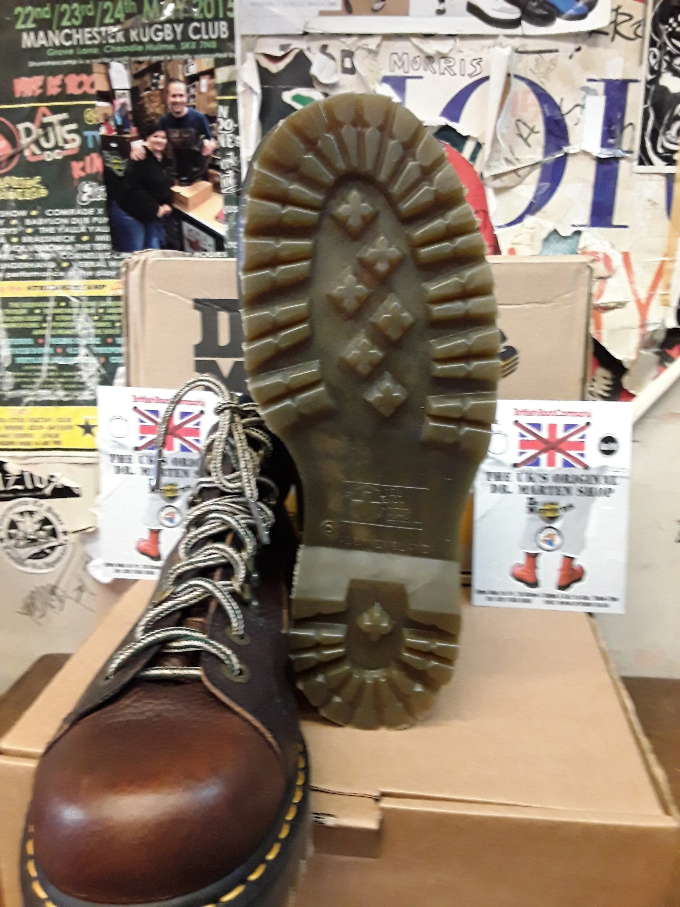 Dr Martens 9728 Bark Grizzly Hiking Boot Made in England Size 11