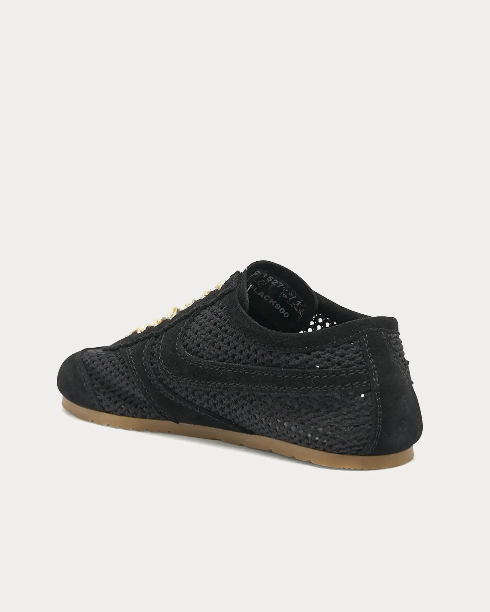 Dustin Mesh Leather Black Low Top Sneakers