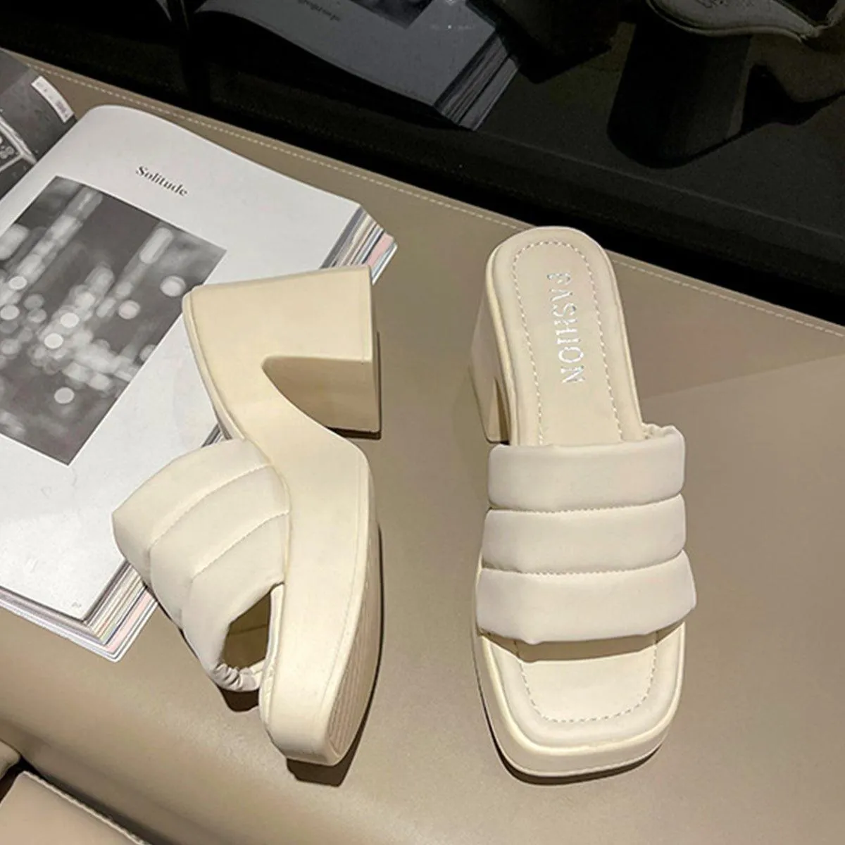 Elevated Ease Open Toe Block Heel Sandals