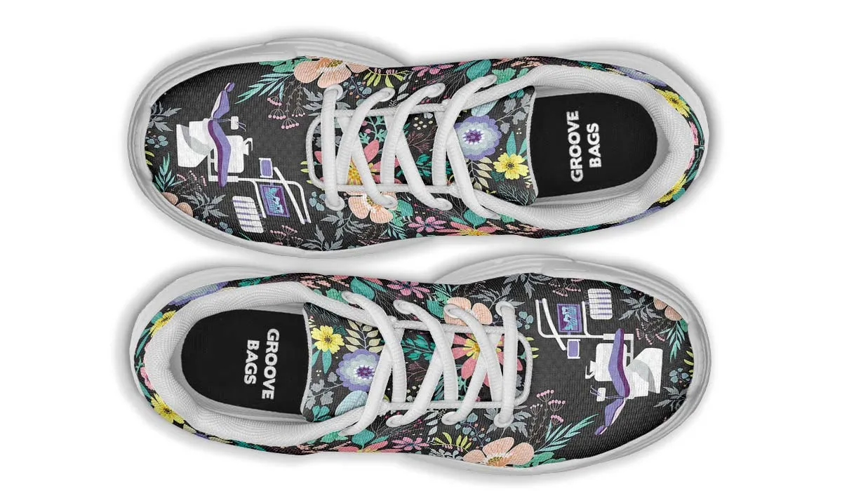 Floral Dentist Office Chunky Sneakers