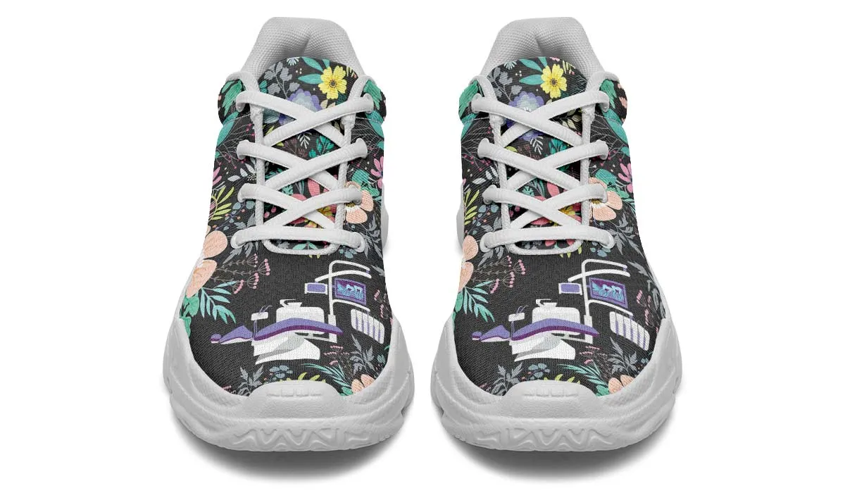 Floral Dentist Office Chunky Sneakers