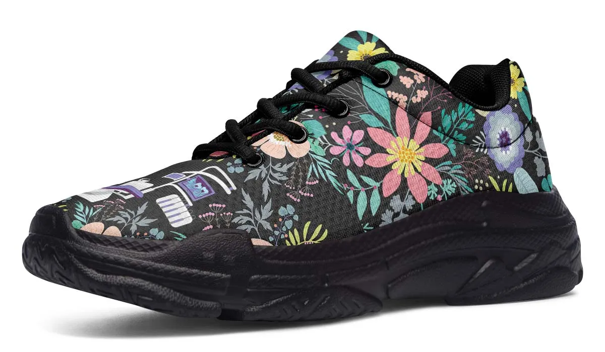 Floral Dentist Office Chunky Sneakers