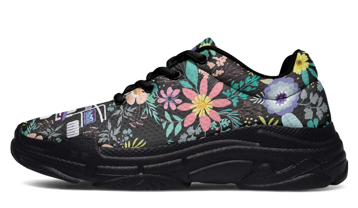Floral Dentist Office Chunky Sneakers