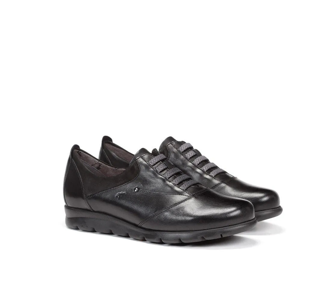 Fluchos Women's Susan Slip On Oxfords- Negro