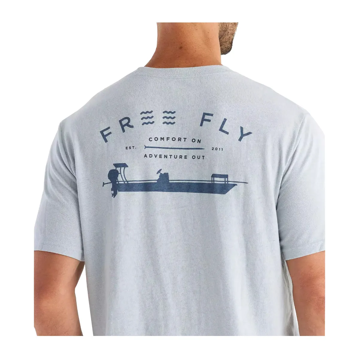 Free Fly Flats Patrol Tee Heather Aspen Grey