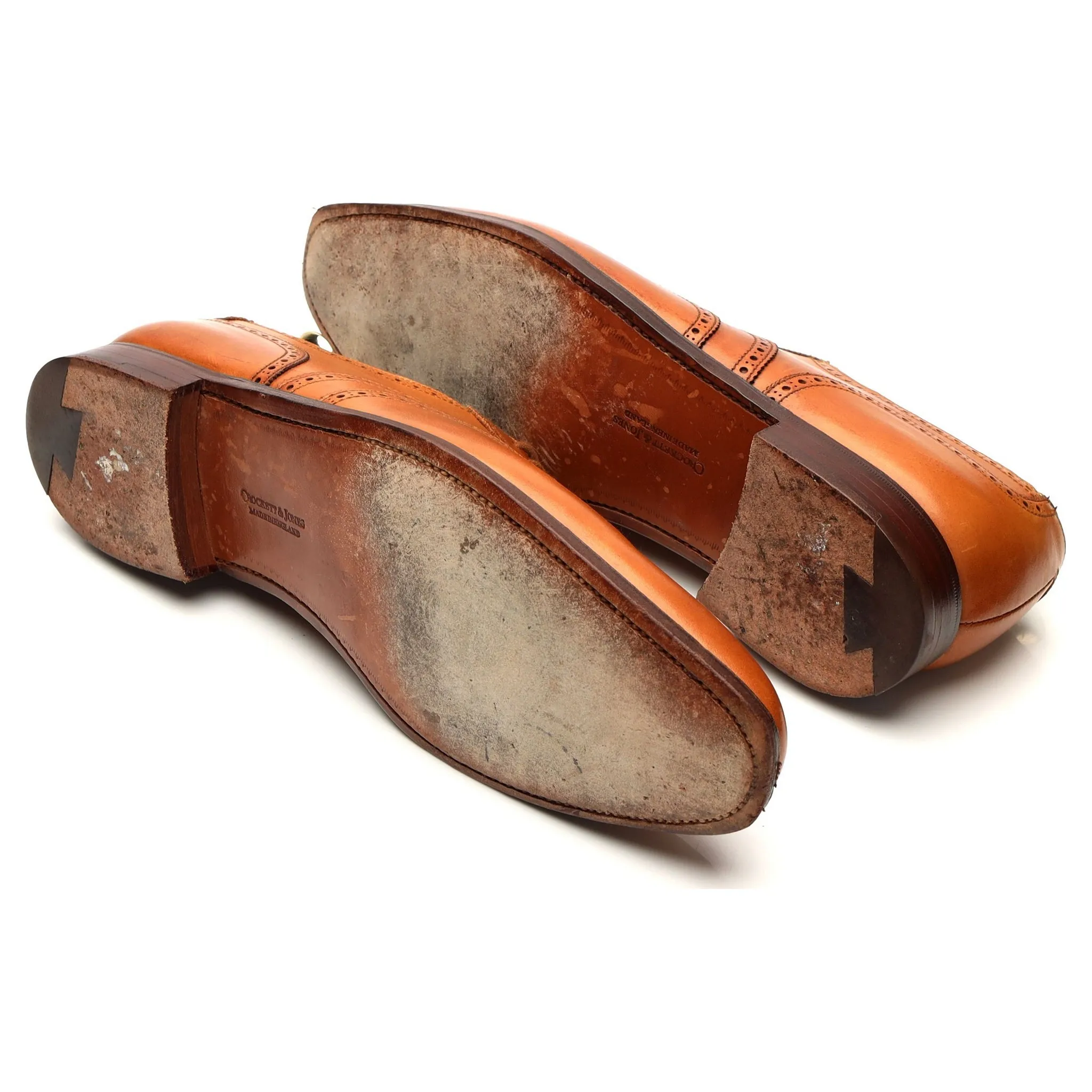 'Guildford' Tan Brown Leather Oxford Brogues UK 8.5 E