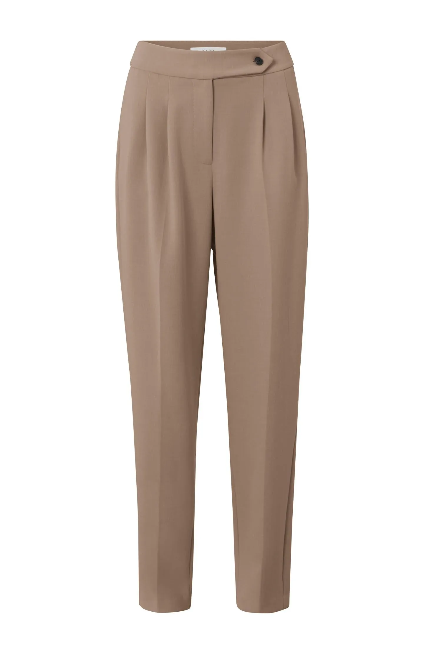 High waist trousers with pleated details and side pockets