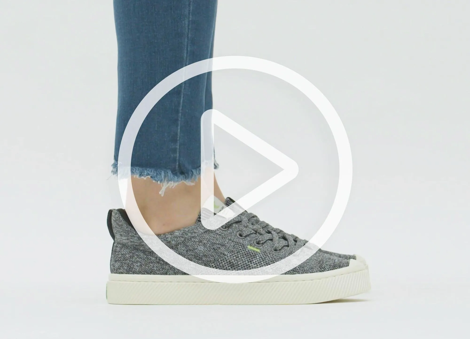 IBI Low Stone Grey Knit Sneaker Women