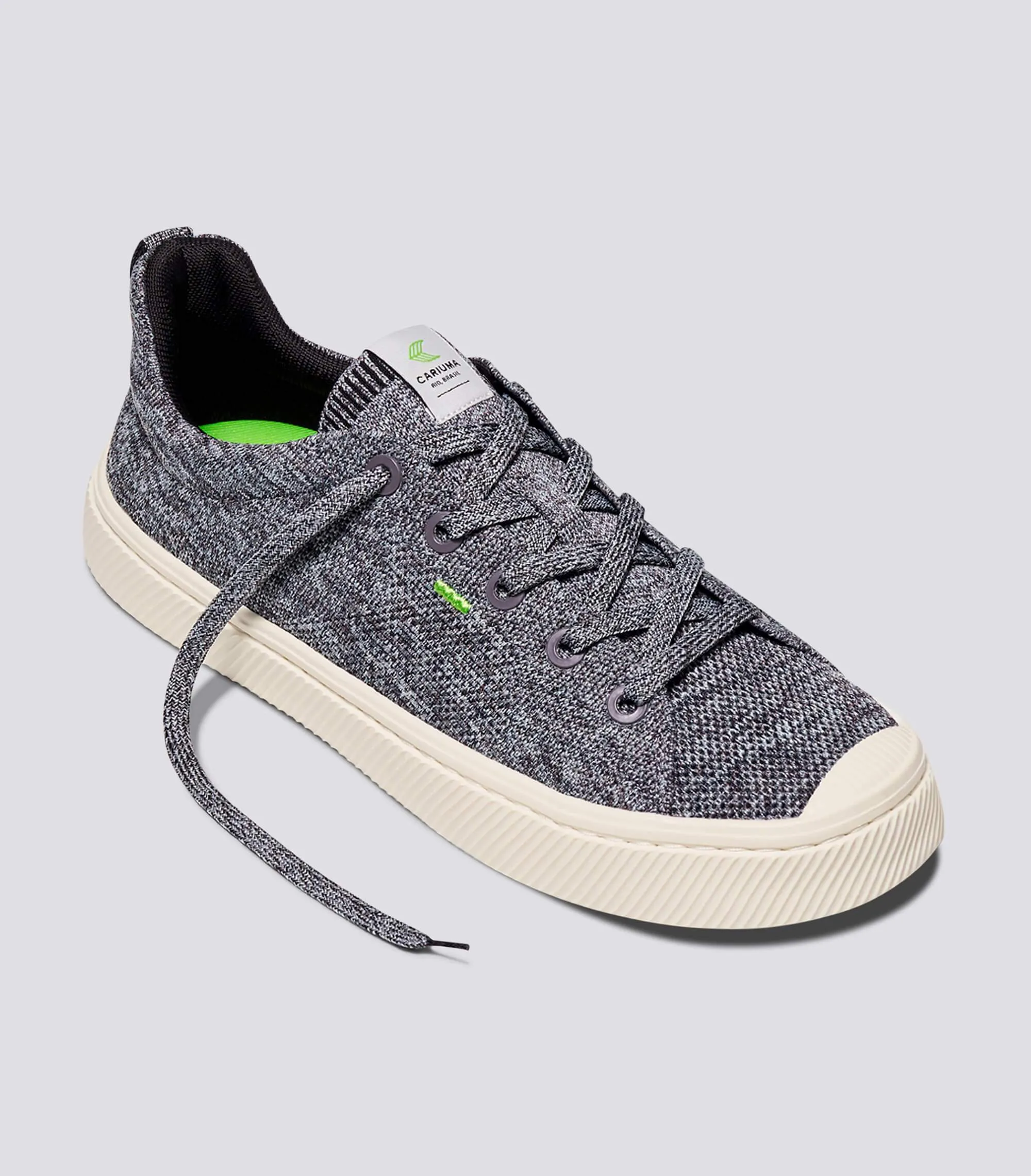 IBI Low Stone Grey Knit Sneaker Women