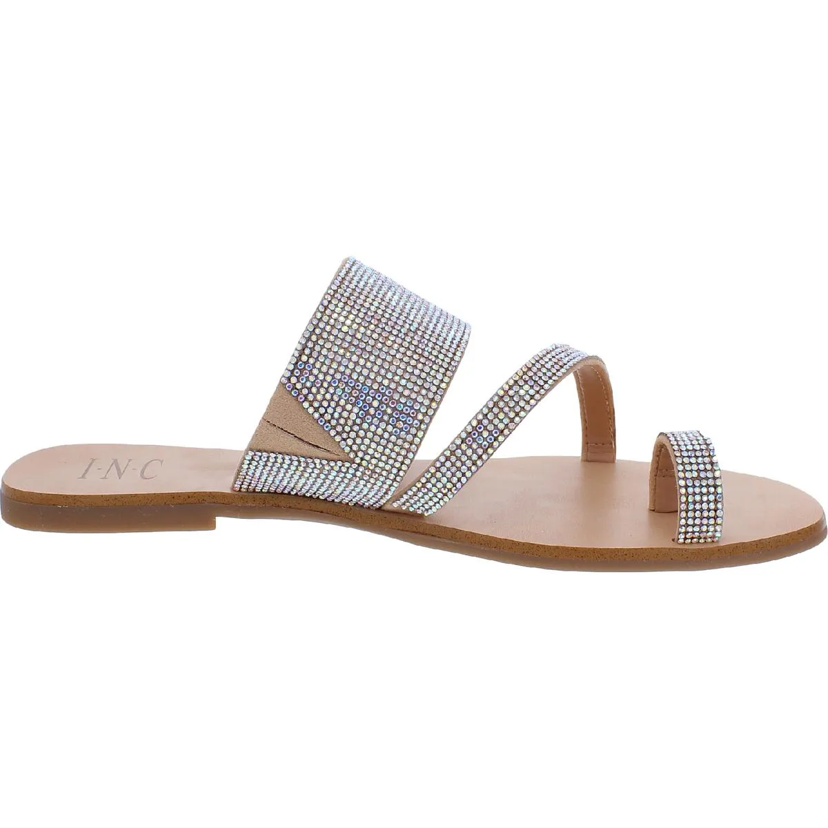 INC Womens Gianolo Rhinestone Flat Sandals