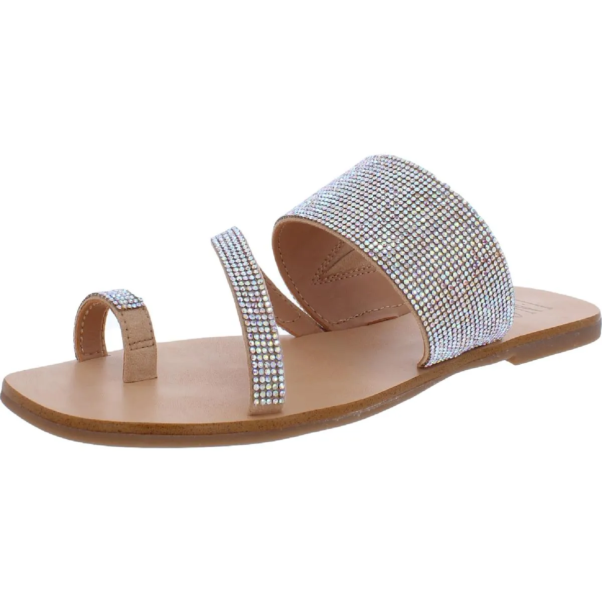 INC Womens Gianolo Rhinestone Flat Sandals