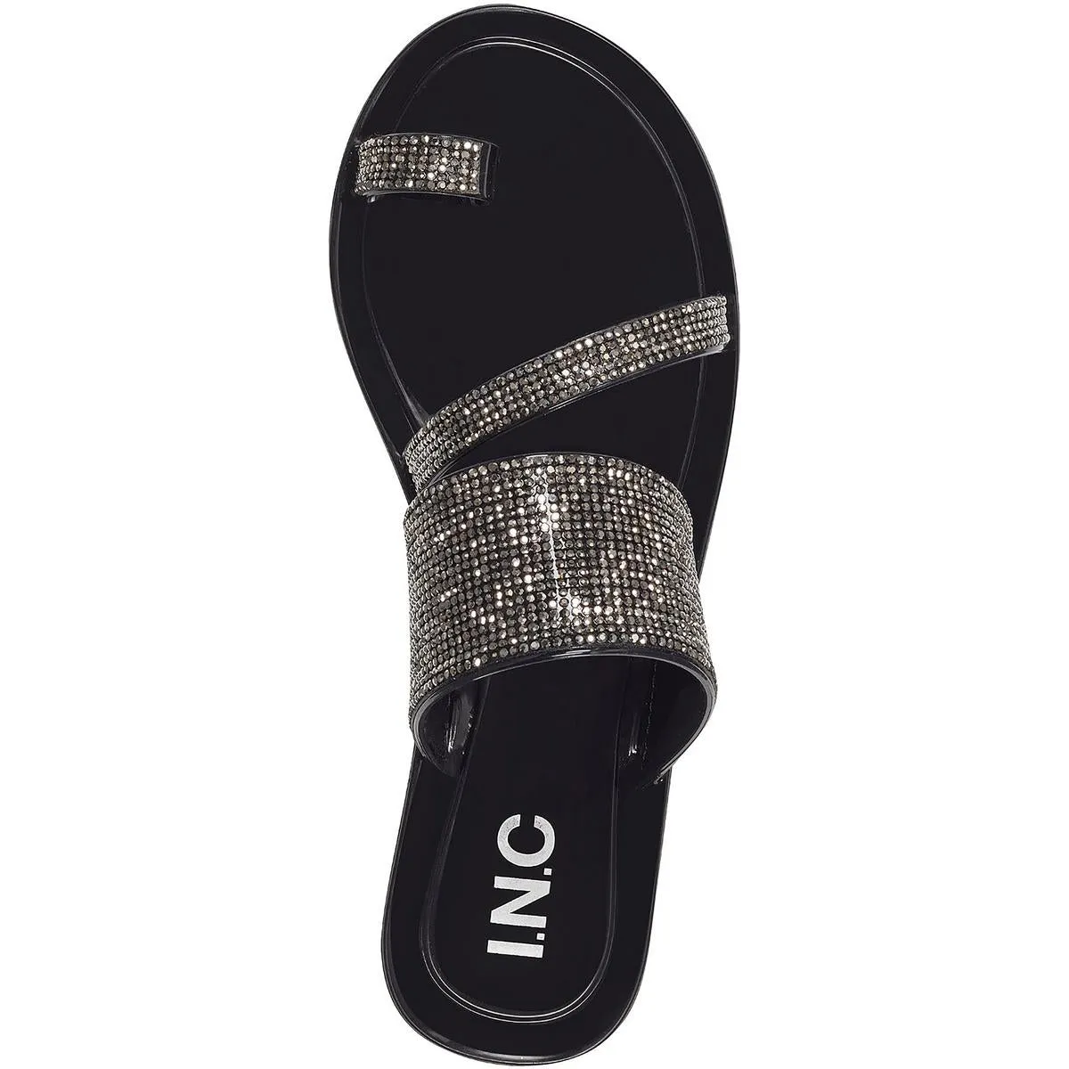 INC Womens Gianolo Rhinestone Flat Sandals