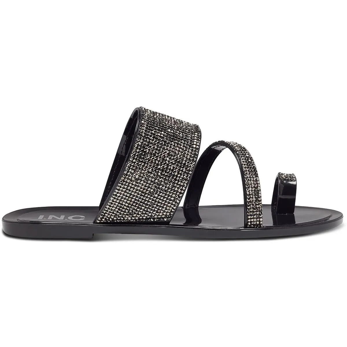 INC Womens Gianolo Rhinestone Flat Sandals