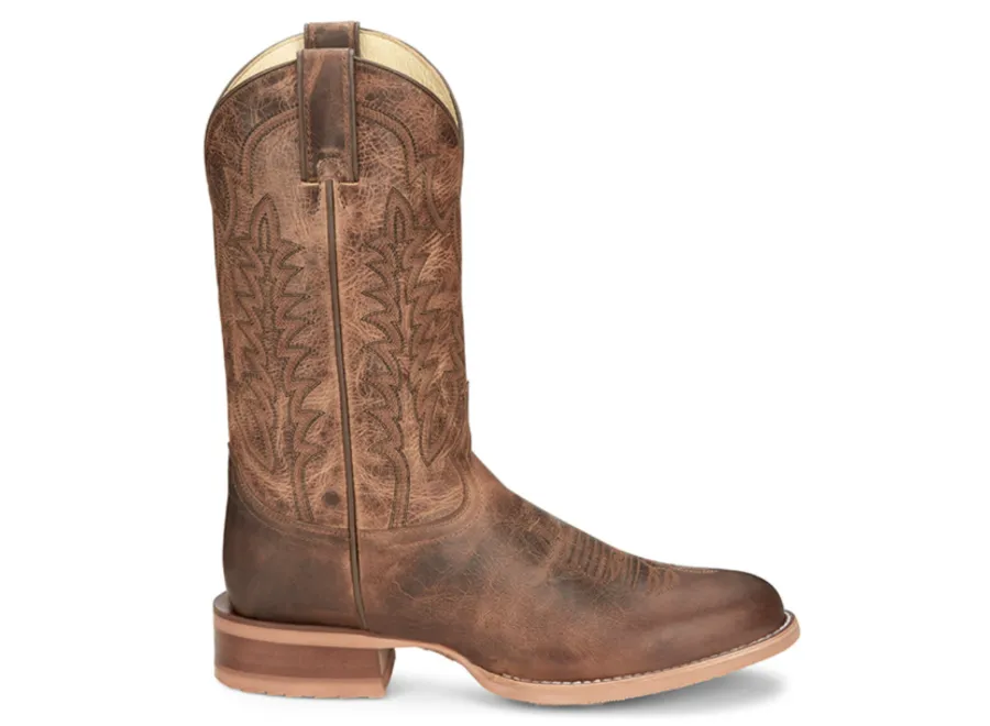 Justin® Men's Clanton Wide Round Toe Cowboy Boots
