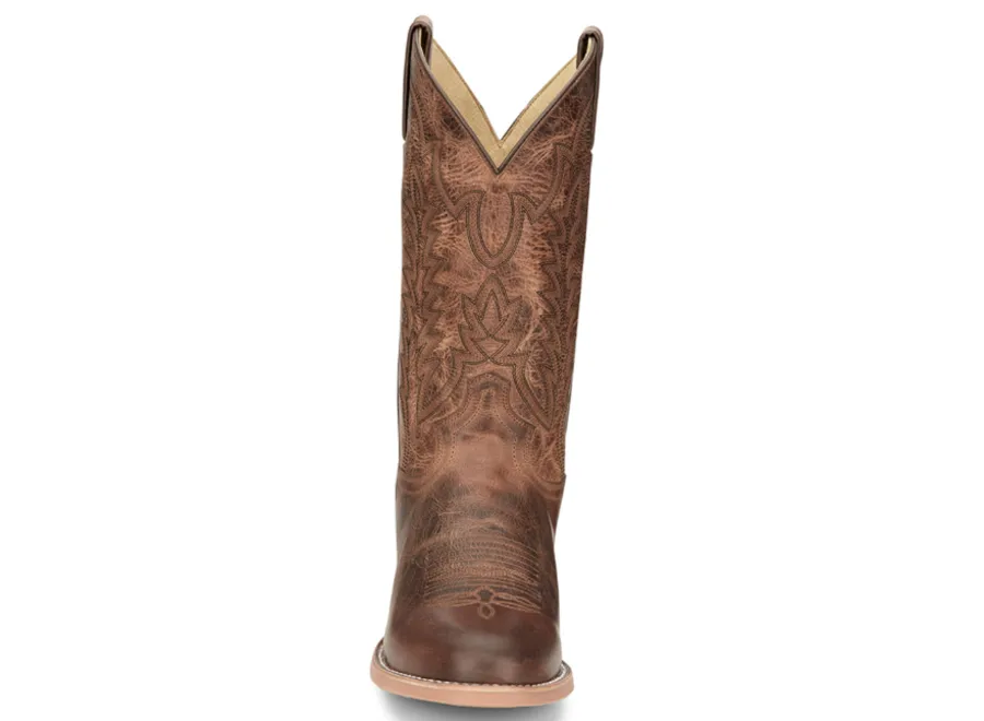 Justin® Men's Clanton Wide Round Toe Cowboy Boots