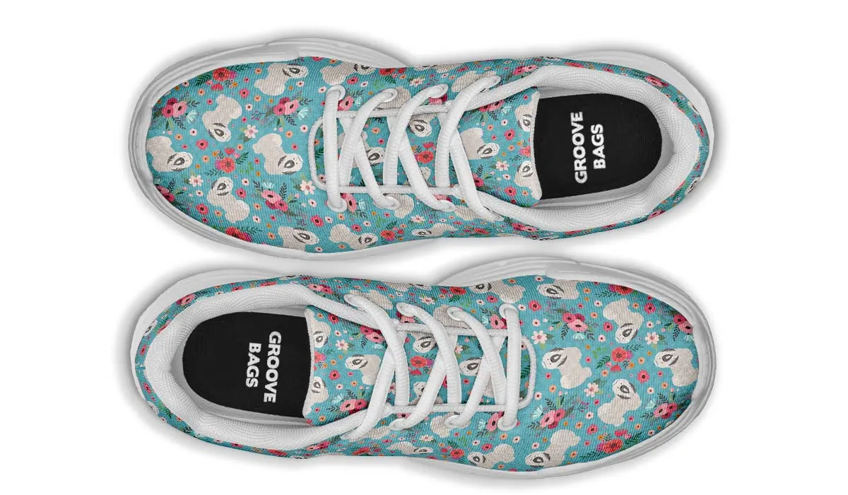 Lhasa Apso Flower Chunky Sneakers