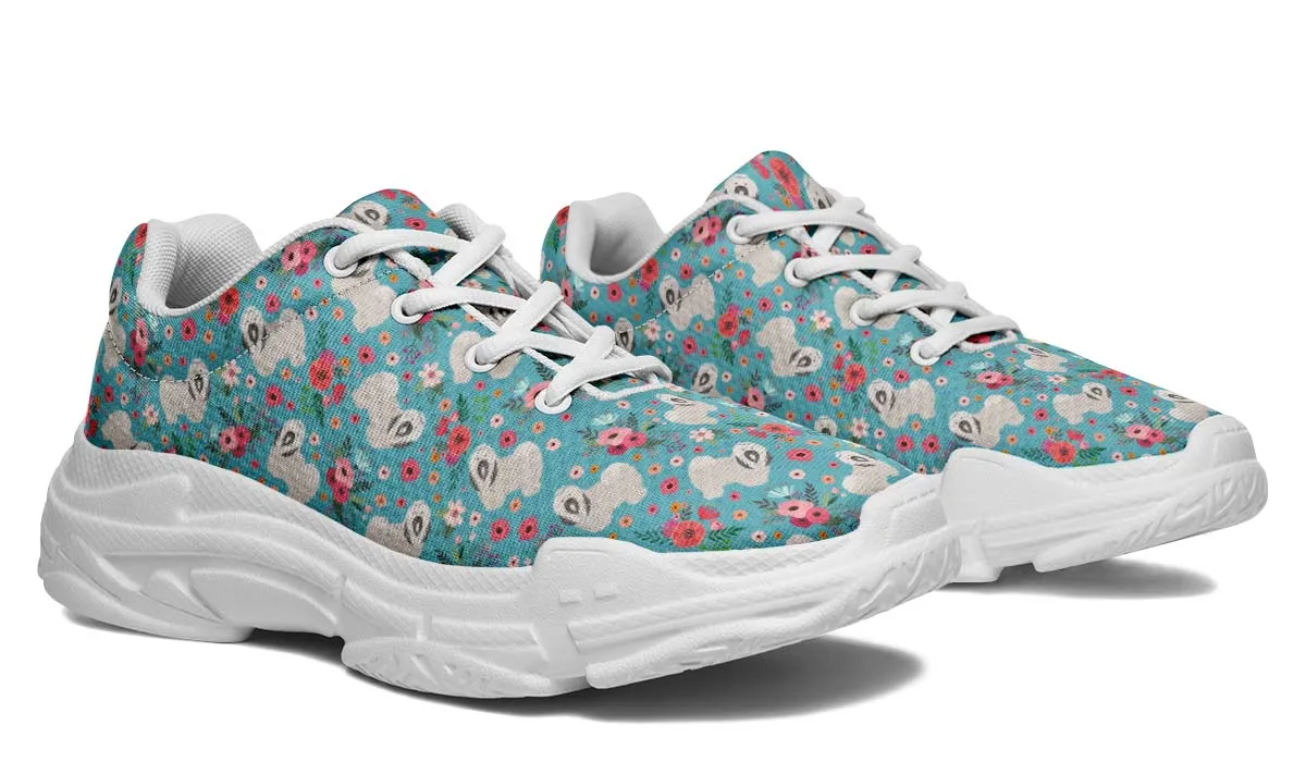 Lhasa Apso Flower Chunky Sneakers