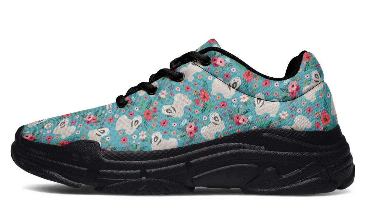 Lhasa Apso Flower Chunky Sneakers