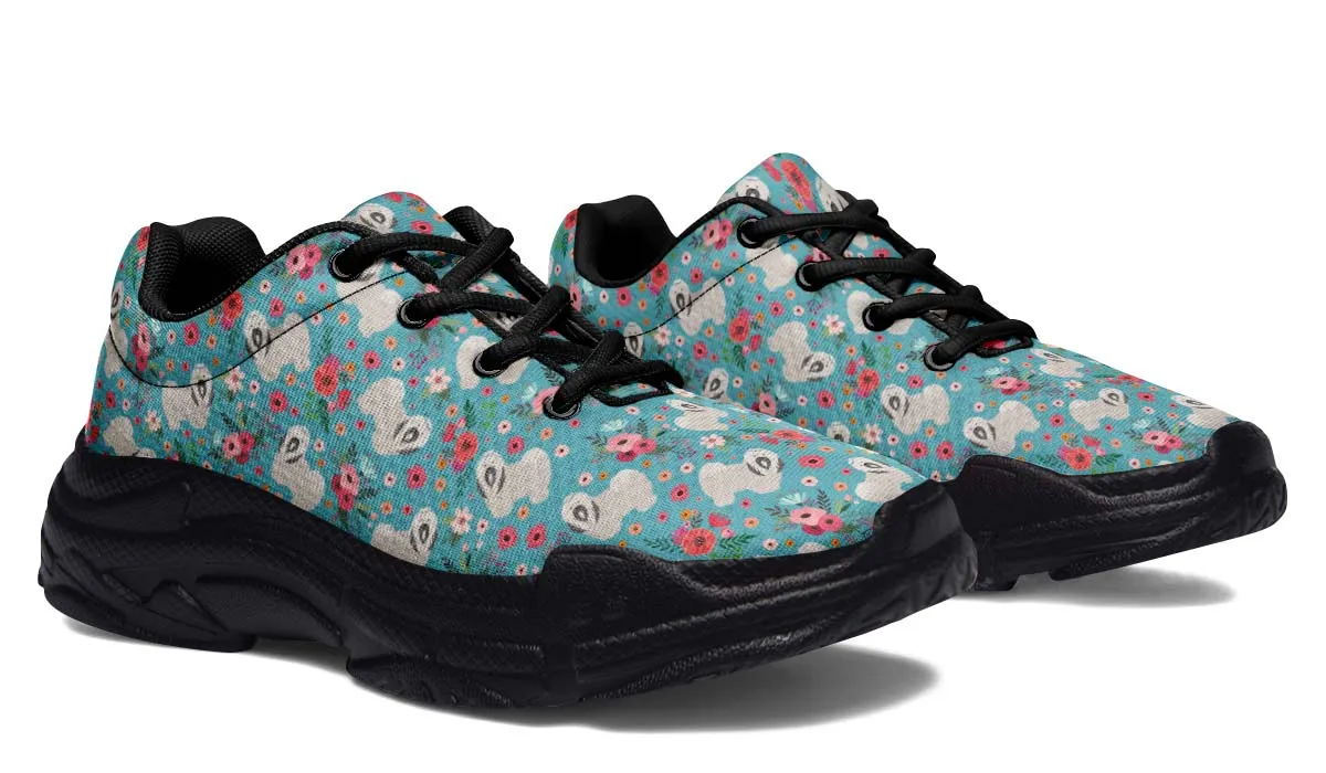 Lhasa Apso Flower Chunky Sneakers