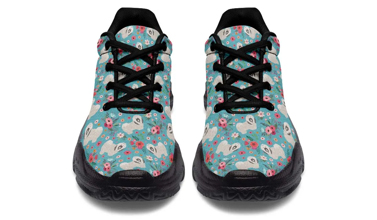 Lhasa Apso Flower Chunky Sneakers