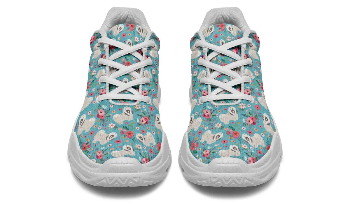 Lhasa Apso Flower Chunky Sneakers