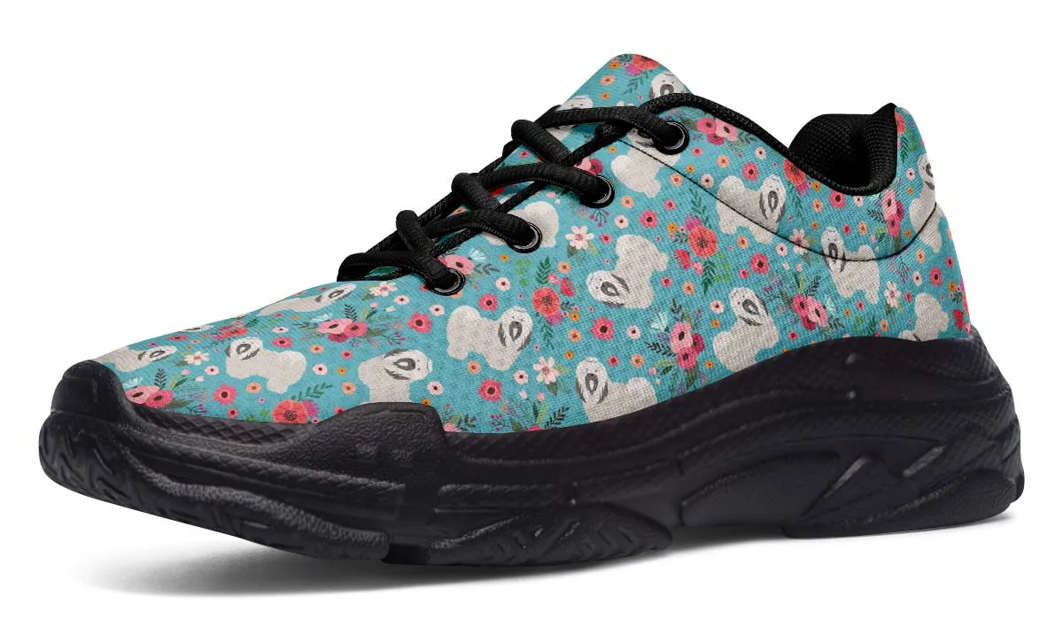 Lhasa Apso Flower Chunky Sneakers