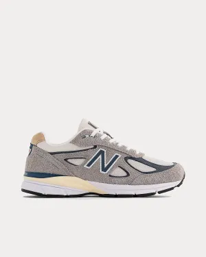 Made in USA 990v4 'Grey Day' Marblehead / Vintage Indigo Low Top Sneakers