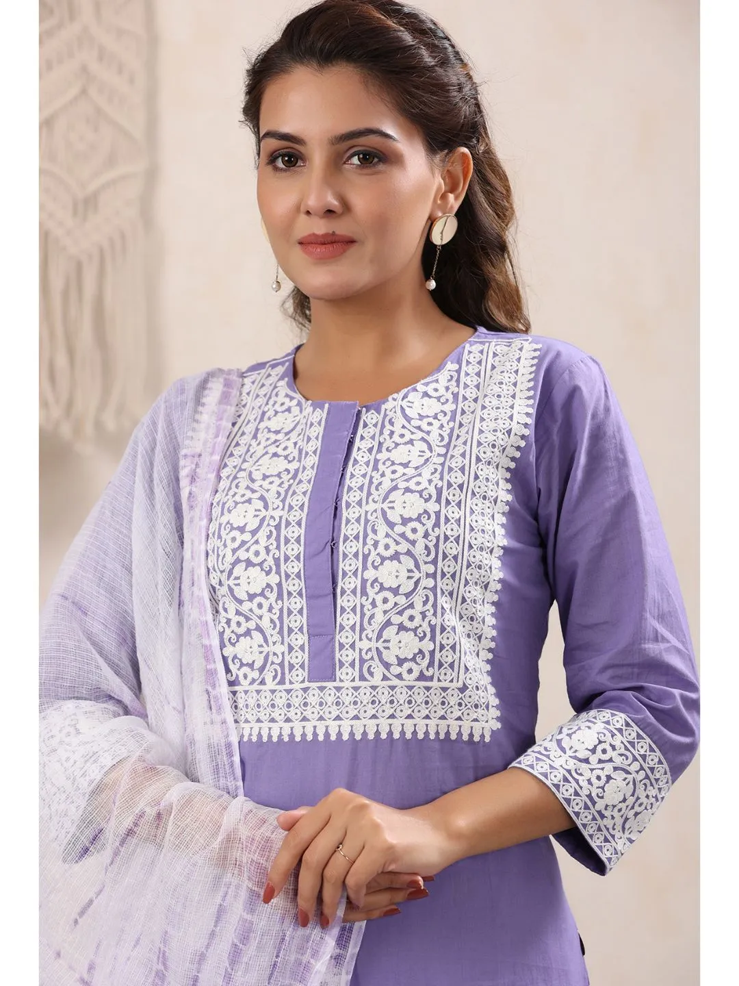 Mariam Cotton Embroidered 3-Piece Kurta Set